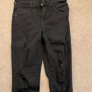 Distressed Black Jeans